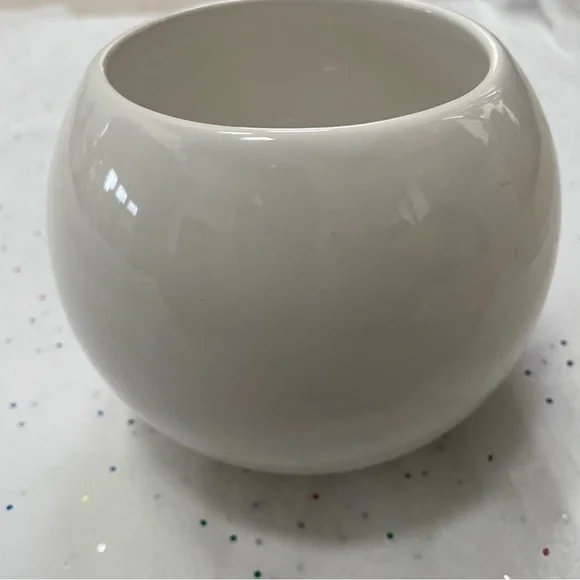 Vintage Y2K Telaflora Snowman Hugging a Snowball Planter, Candle Holder, Vase - Picture 4 of 11